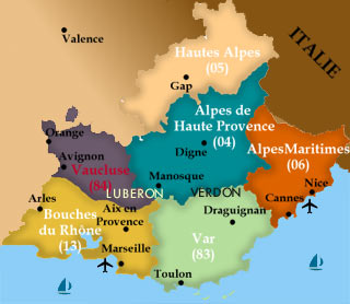 map of the Provence