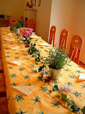 tablecloth with GELB3 Lambico jaune