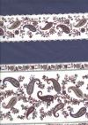 BLAUWEISS20 Paisley bleu Streifen