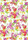 BUNT23 Paisley ecru-violett allover